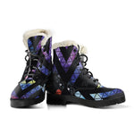 Black Triangle Galaxy Space Print Comfy Boots GearFrost