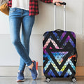 Black Triangle Galaxy Space Print Luggage Cover