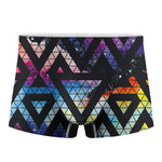 Black Triangle Galaxy Space Print Men's Boxer Briefs