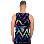 Black Triangle Galaxy Space Print Men's Tank Top