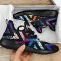 Black Triangle Galaxy Space Print Mesh Knit Shoes