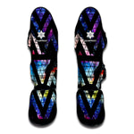 Black Triangle Galaxy Space Print Muay Thai Shin Guard