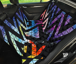 Black Triangle Galaxy Space Print Pet Car Back Seat Cover