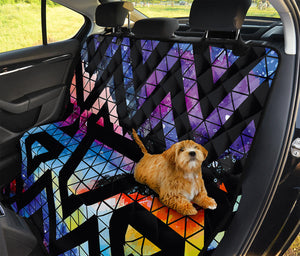 Black Triangle Galaxy Space Print Pet Car Back Seat Cover