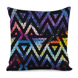 Black Triangle Galaxy Space Print Pillow Cover