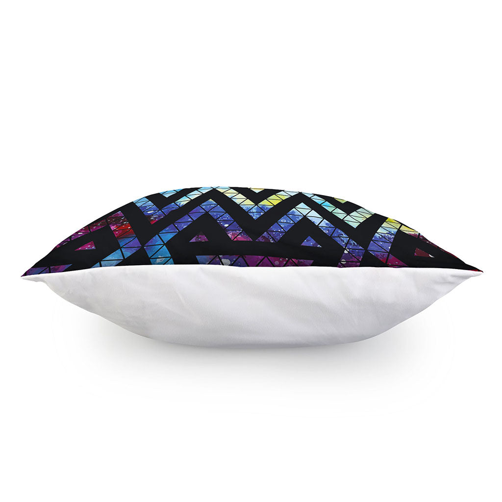 Black Triangle Galaxy Space Print Pillow Cover