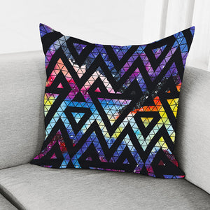 Black Triangle Galaxy Space Print Pillow Cover