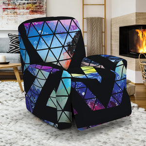 Black Triangle Galaxy Space Print Recliner Slipcover