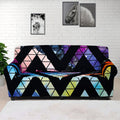 Black Triangle Galaxy Space Print Sofa Cover