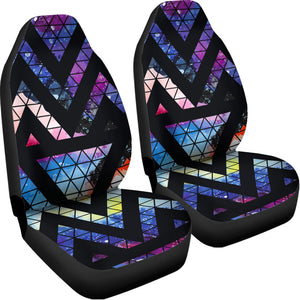 Black Triangle Galaxy Space Print Universal Fit Car Seat Covers