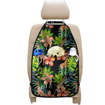 Black Tropical Giraffe Pattern Print Car Seat Organizers