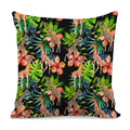 Black Tropical Giraffe Pattern Print Pillow Cover