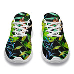 Black Tropical Giraffe Pattern Print Sport Shoes GearFrost