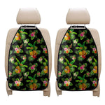 Black Tropical Hawaiian Pattern Print Car Seat Organizers