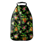 Black Tropical Hawaiian Pattern Print Car Seat Organizers