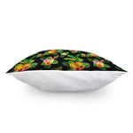 Black Tropical Hawaiian Pattern Print Pillow Cover