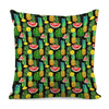 Black Tropical Pineapple Pattern Print Pillow Cover