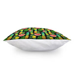 Black Tropical Pineapple Pattern Print Pillow Cover