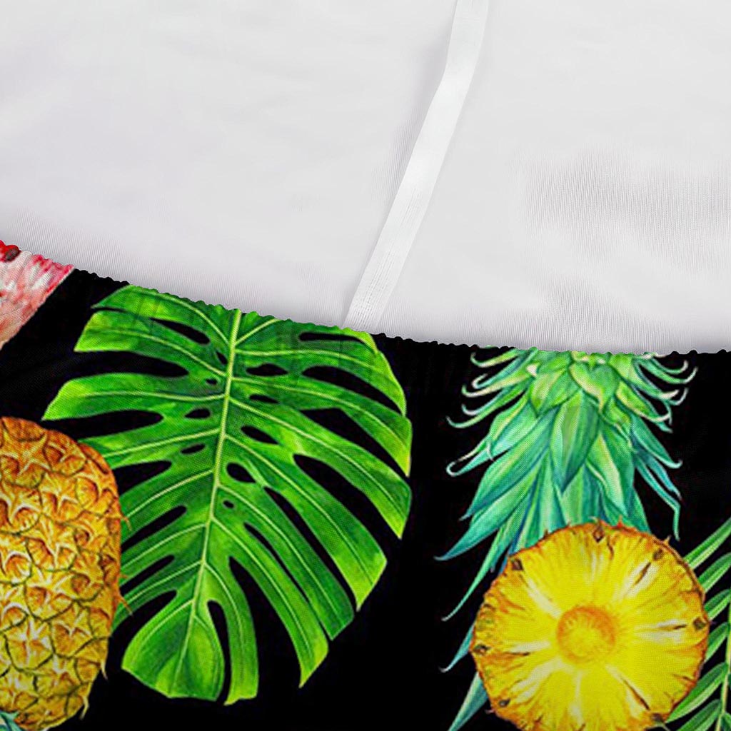 Black Tropical Pineapple Pattern Print Sofa Cover