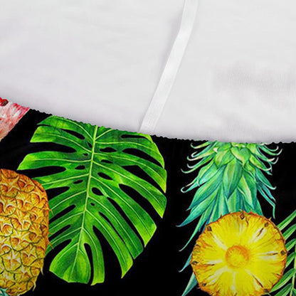 Black Tropical Pineapple Pattern Print Sofa Cover