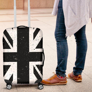 Black Union Jack British Flag Print Luggage Cover GearFrost