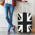 Black Union Jack British Flag Print Luggage Cover