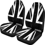 Black Union Jack British Flag Print Universal Fit Car Seat Covers GearFrost
