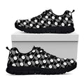 Black Vinyl Record Pattern Print Black Running Shoes