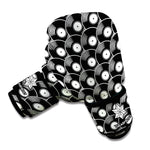 Black Vinyl Record Pattern Print Boxing Gloves