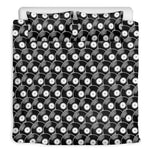 Black Vinyl Record Pattern Print Duvet Cover Bedding Set