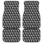 Black Vinyl Record Pattern Print Front and Back Car Floor Mats