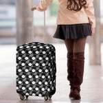 Black Vinyl Record Pattern Print Luggage Cover