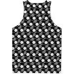Black Vinyl Record Pattern Print Men's Tank Top