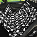Black Vinyl Record Pattern Print Pet Car Back Seat Cover