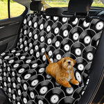 Black Vinyl Record Pattern Print Pet Car Back Seat Cover