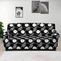 Black Vinyl Record Pattern Print Sofa Cover
