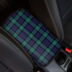 Black Watch Scottish Tartan Print Car Center Console Cover