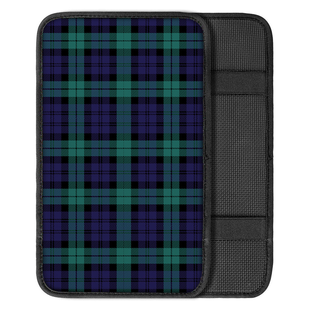 Black Watch Scottish Tartan Print Car Center Console Cover