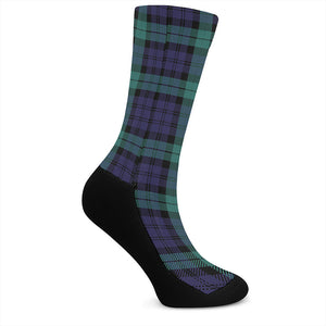 Black Watch Scottish Tartan Print Crew Socks