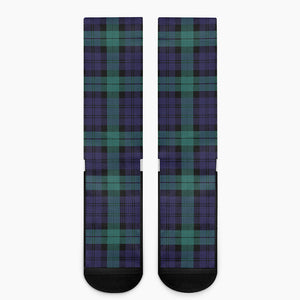 Black Watch Scottish Tartan Print Crew Socks