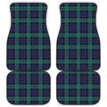 Black Watch Scottish Tartan Print Front and Back Car Floor Mats