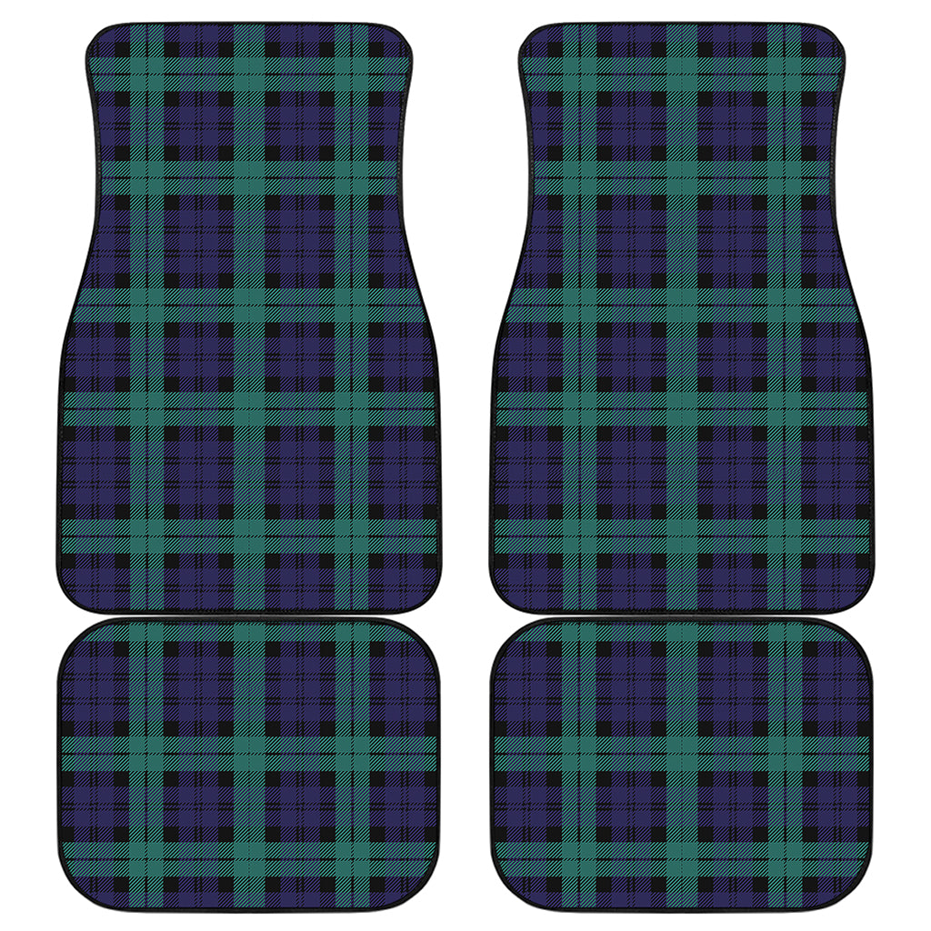 Black Watch Scottish Tartan Print Front and Back Car Floor Mats