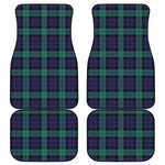 Black Watch Scottish Tartan Print Front and Back Car Floor Mats