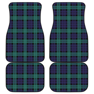 Black Watch Scottish Tartan Print Front and Back Car Floor Mats