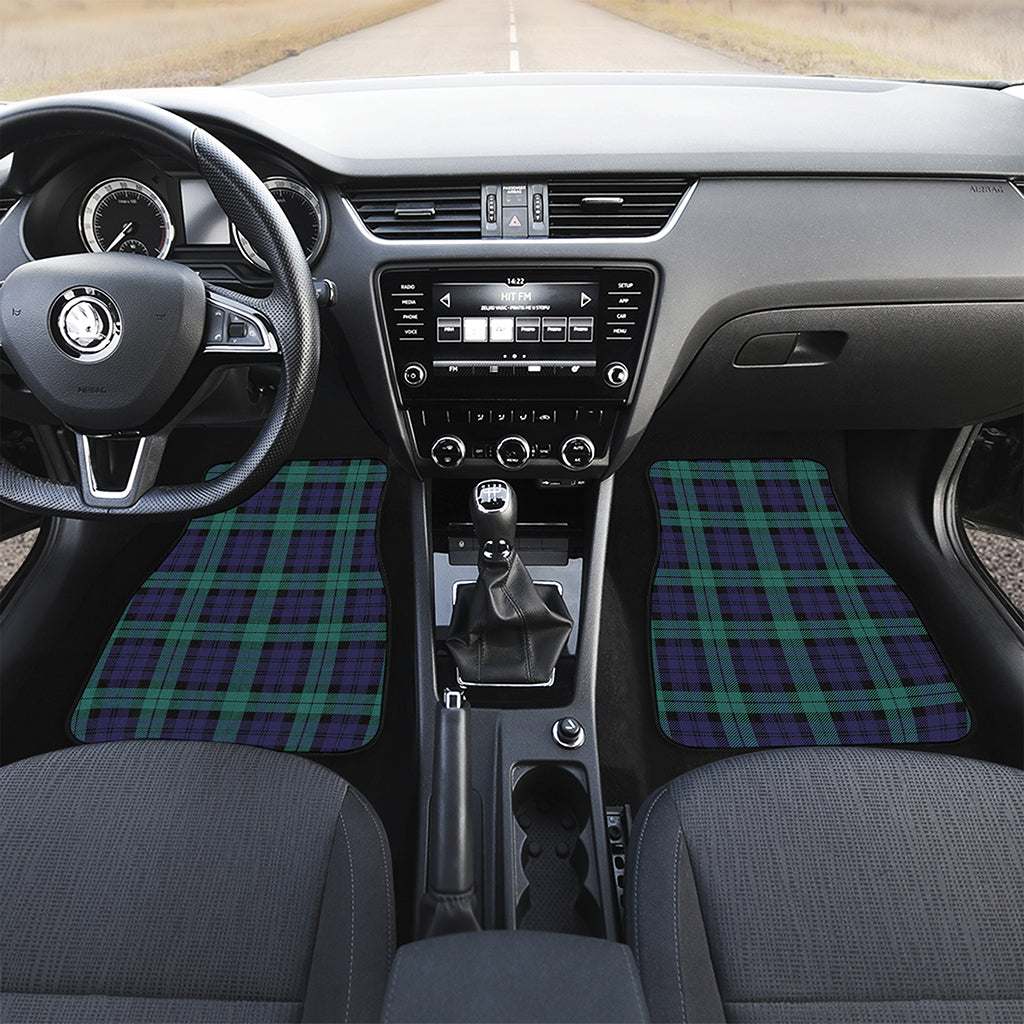 Black Watch Scottish Tartan Print Front and Back Car Floor Mats