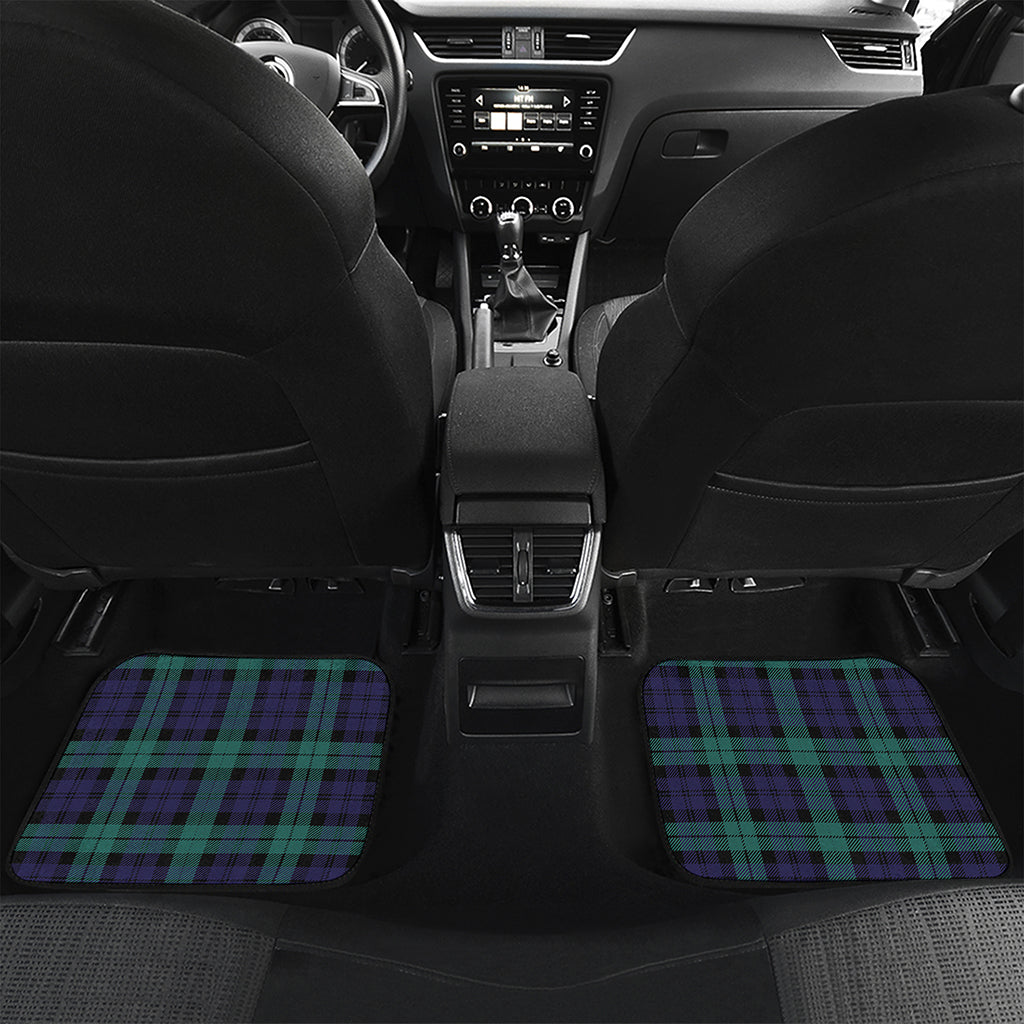 Black Watch Scottish Tartan Print Front and Back Car Floor Mats