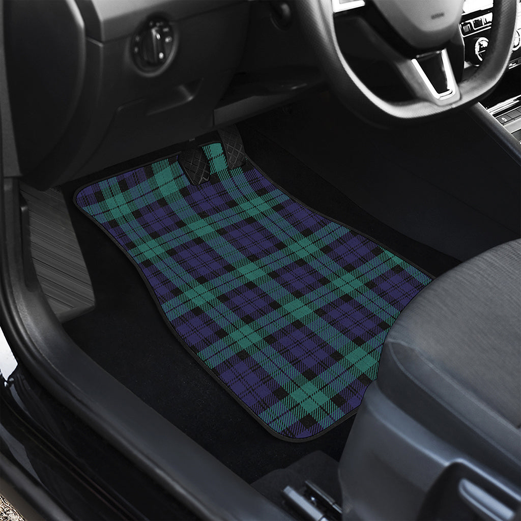 Black Watch Scottish Tartan Print Front and Back Car Floor Mats