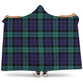 Black Watch Scottish Tartan Print Hooded Blanket