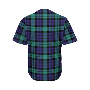 Black Watch Scottish Tartan Print Men's Baseball Jersey