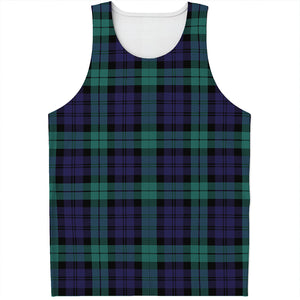 Black Watch Scottish Tartan Print Men's Tank Top